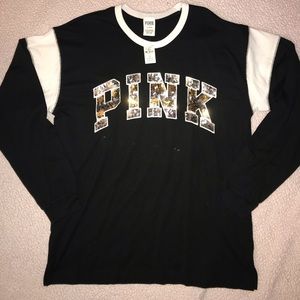 NWT Pink Long Sleeved Bling Shirt